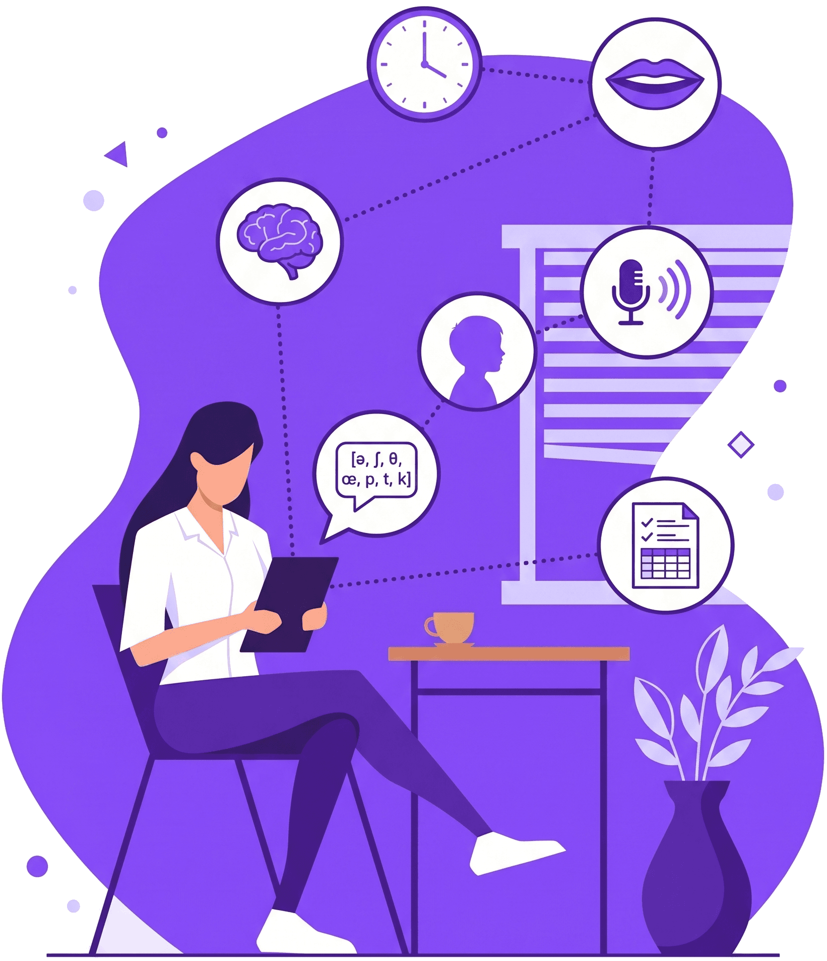 Orthophoniste au travail avec Orthonie